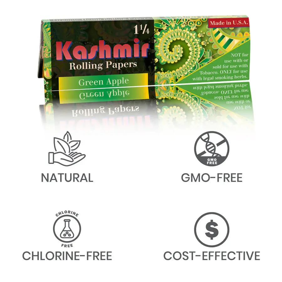 Green Apple Flavored Rolling Papers 1 1/4 - Image 6