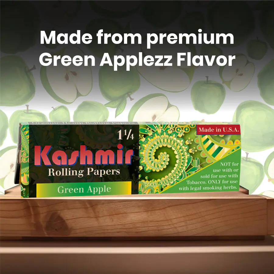 Green Apple Flavored Rolling Papers 1 1/4 - Image 4