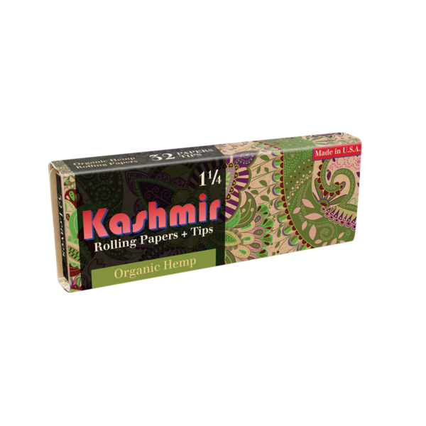 Kashmir Organic Hemp Rolling Papers + Tips 1¼ (3 pack)