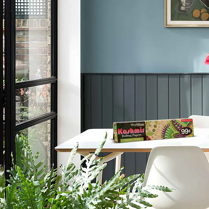 Kashmir Organic Hemp Rolling Papers + Tips King Slim