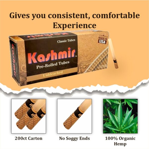 Kashmir Unbleached Pre-Rolled Tubes - Image 7