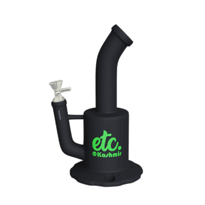 10‑inch silicone dab New Rig Bong with 14mm glass downstem in red color by Kashmir420