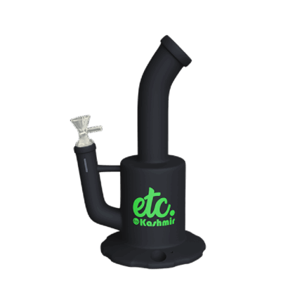 10‑inch silicone dab New Rig Bong with 14mm glass downstem in red color by Kashmir420