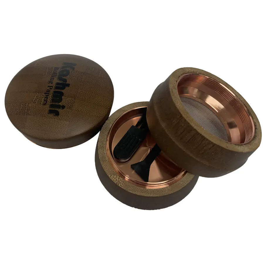 60mm 4-part Bamboo Grinder: Kashmir Rolling Papers - Image 6