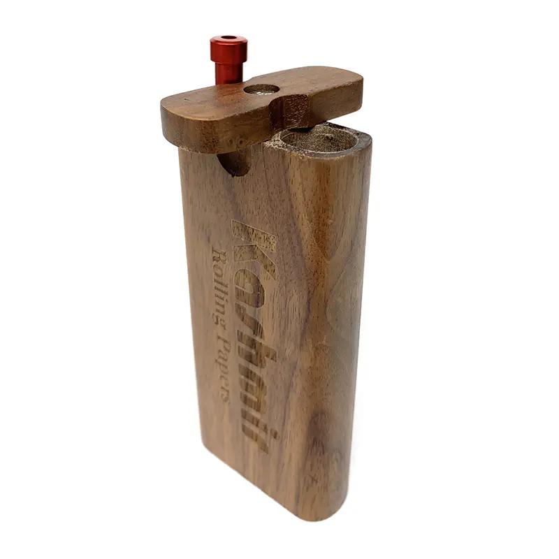 Kashmir Walnut Dugout W/ Black Pipe & Poker - Image 3