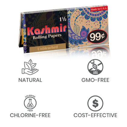 Kashmir Unbleached Rolling Papers 1½