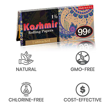 Kashmir Unbleached Rolling Papers 1½