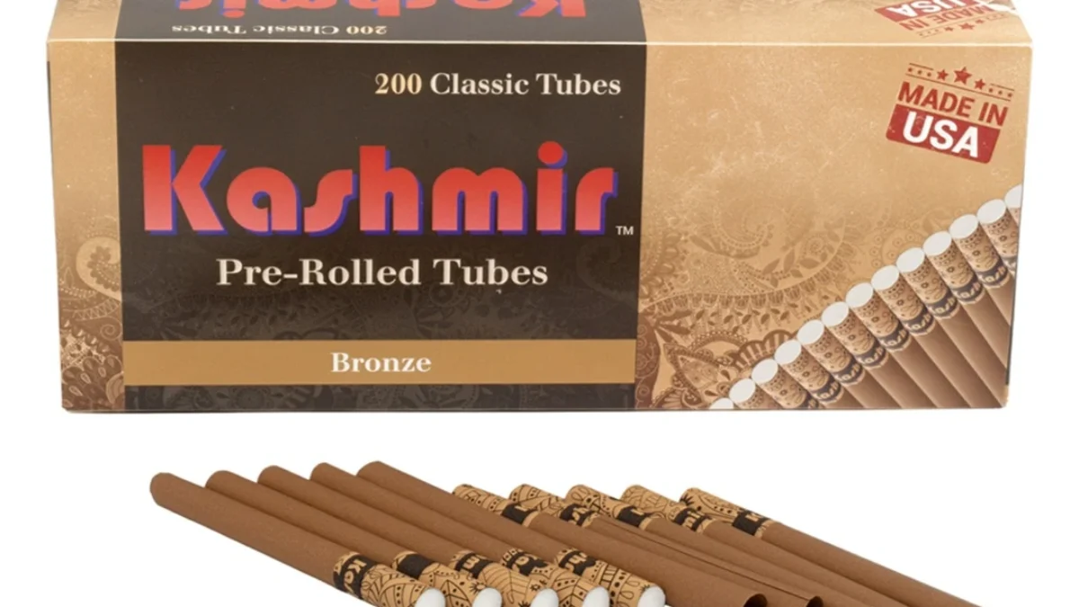 how much are cigarette tubes Kashmir Brown Pre-Rolled Smoking Tubes 200ct Box