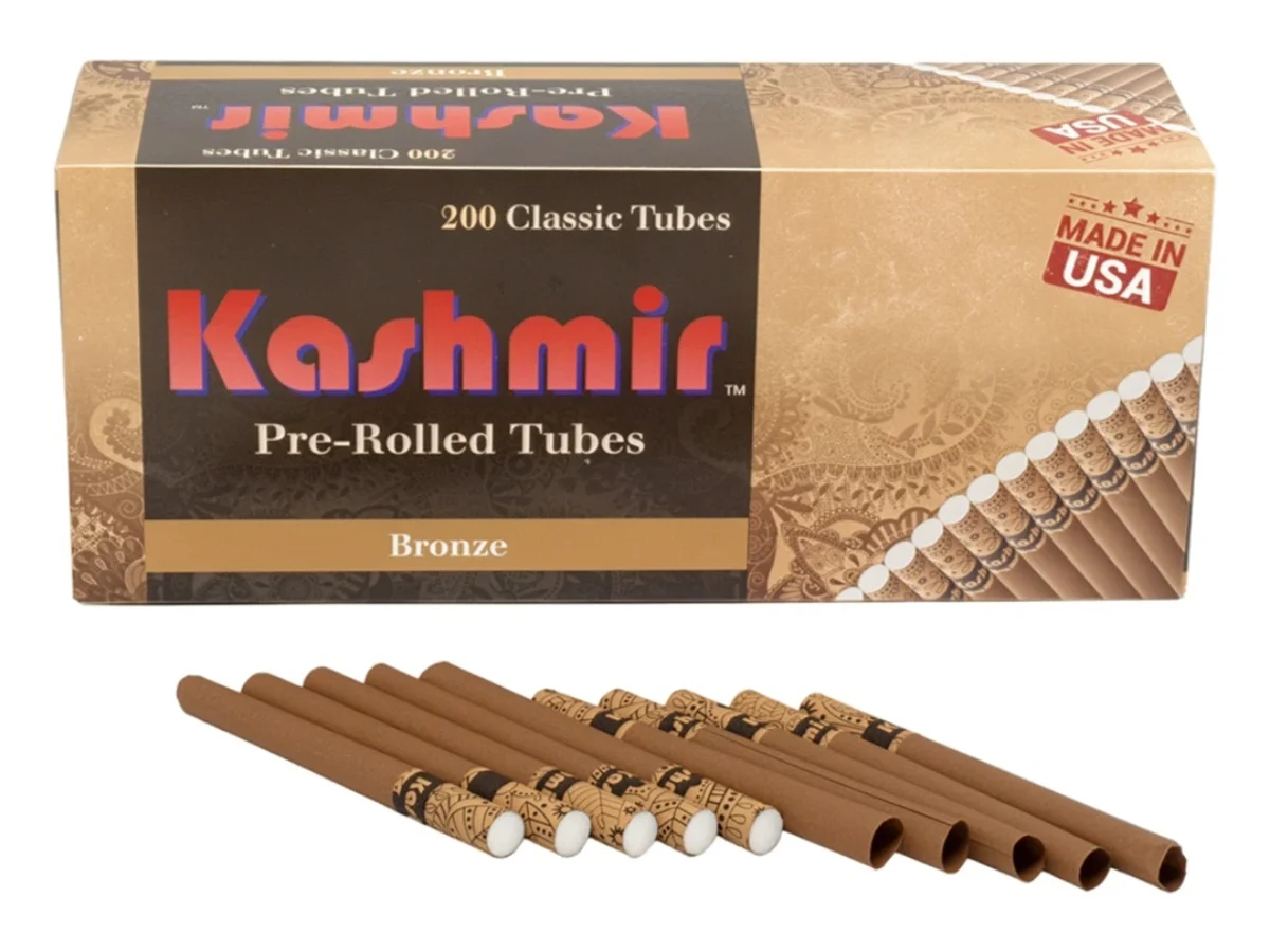 smoker friendly cigarette tubes Kashmir Brown Pre-Rolled Smoking Tubes 200ct Box