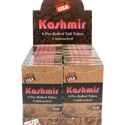 Kashmir Unbleached Tall Pre-Rolled Tubes Display