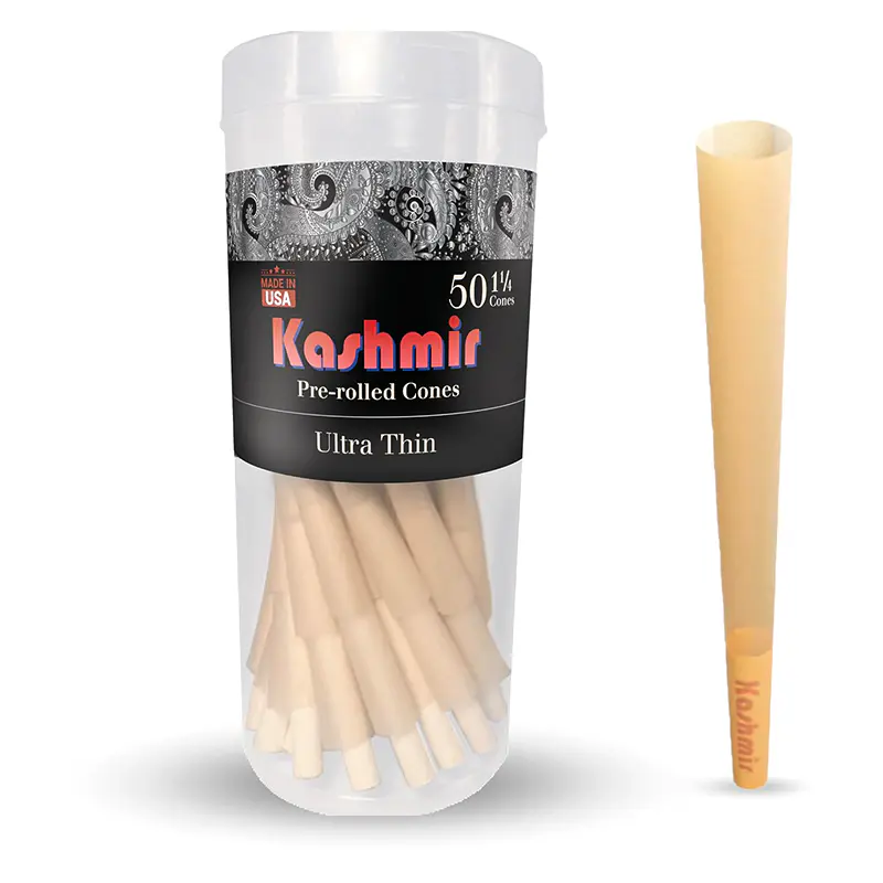 Kashmir Pre-Rolled Ultra Thin 1¼ Cones : 50CT