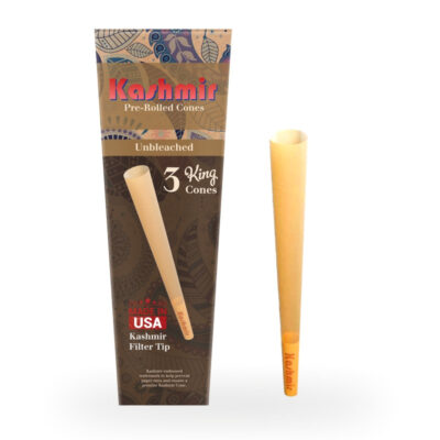 Kashmir Pre-Rolled Unbleached King Cones : 3CT
