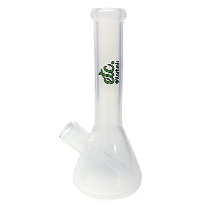 6.5 inch clear silicone beaker bong with 10mm glass downstem