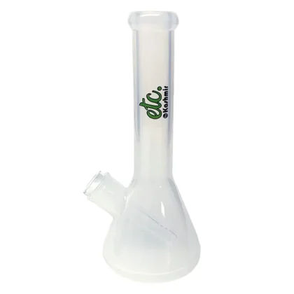 6.5 inch clear silicone beaker bong with 10mm glass downstem