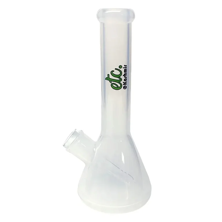 6.5 inch clear silicone beaker bong with 10mm glass downstem