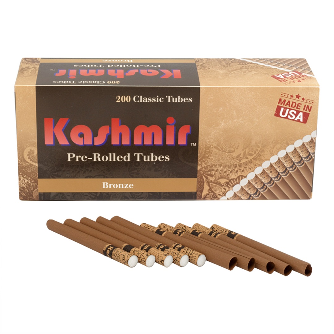 Classic Brown Cigarette Tubes by Kashmir Rolling Papers.