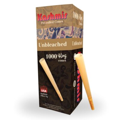 Kashmir Pre-Rolled Unbleached King Cones : 1000CT