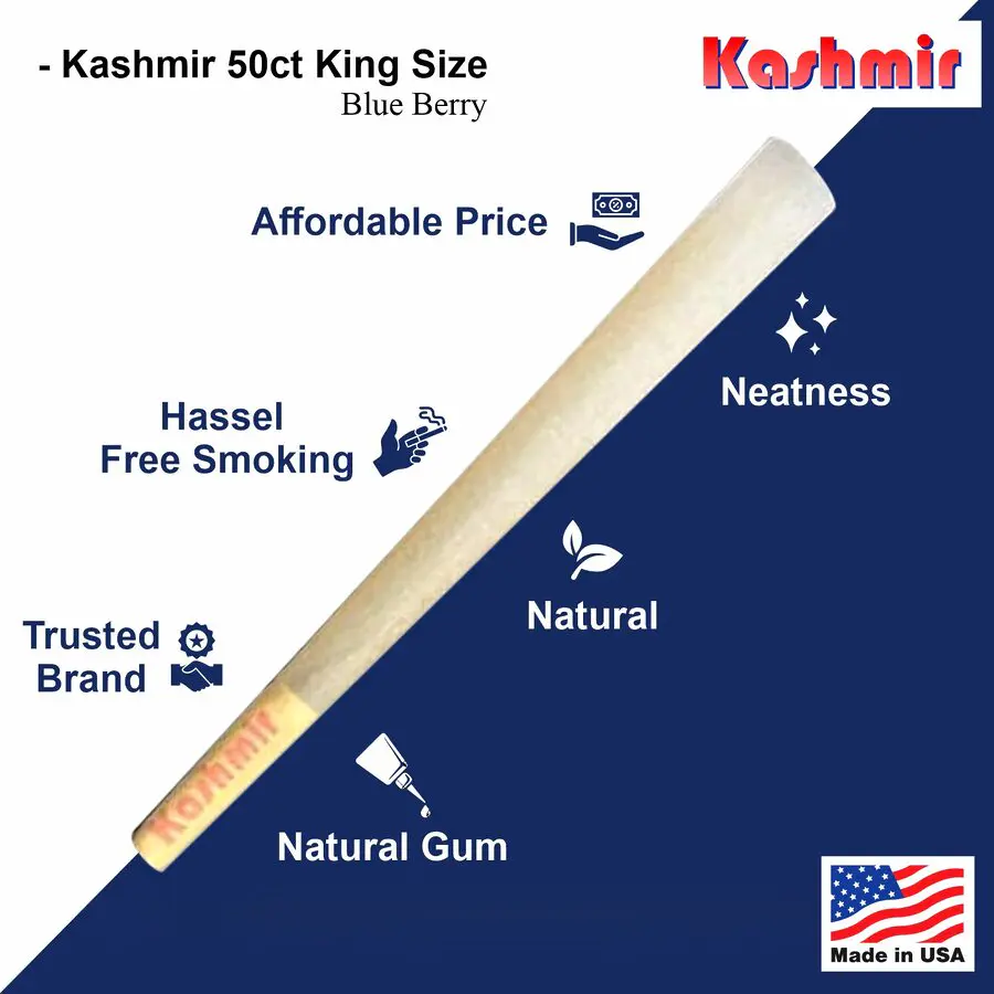 Blueberry Flavored Pre Rolled Cones - King Size - 50ct - Image 6