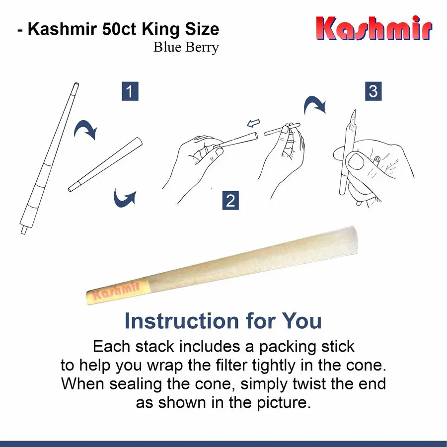 Blueberry Flavored Pre Rolled Cones - King Size - 50ct - Image 7