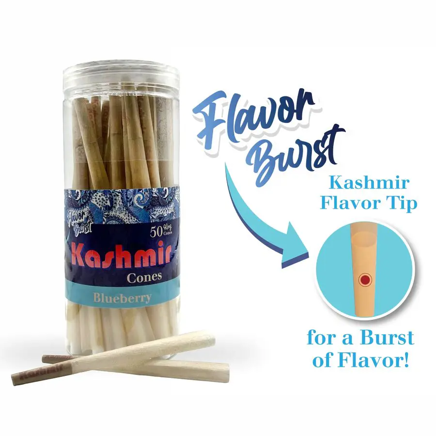 Blueberry Flavored Pre Rolled Cones - King Size - 50ct - Image 8