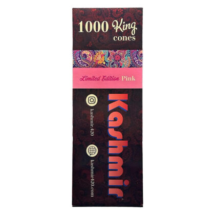 Bulk box of 1000 king size pink pre-rolled smoking cones ready to fill and use