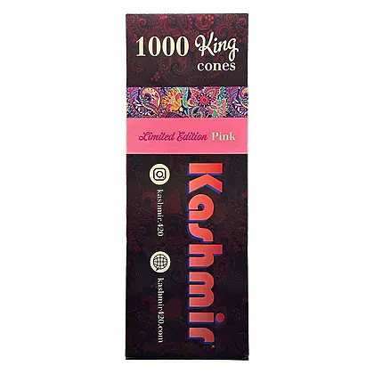 Bulk box of 1000 king size pink pre-rolled smoking cones ready to fill and use