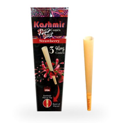 Kashmir Pre-Rolled Strawberry Flavored King Cones: 3CT