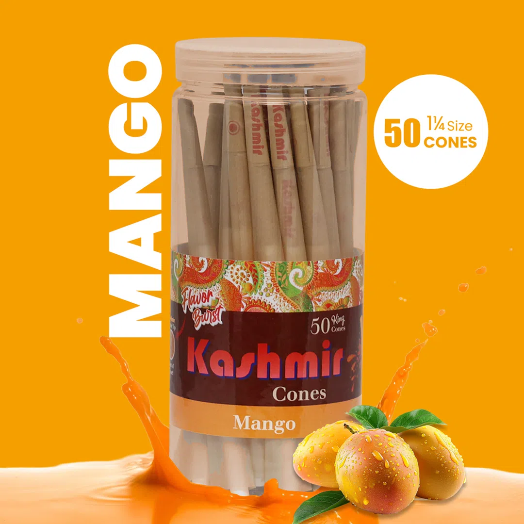Kashmir Pre-Rolled Mango Flavored 1¼ Cones: 50CT