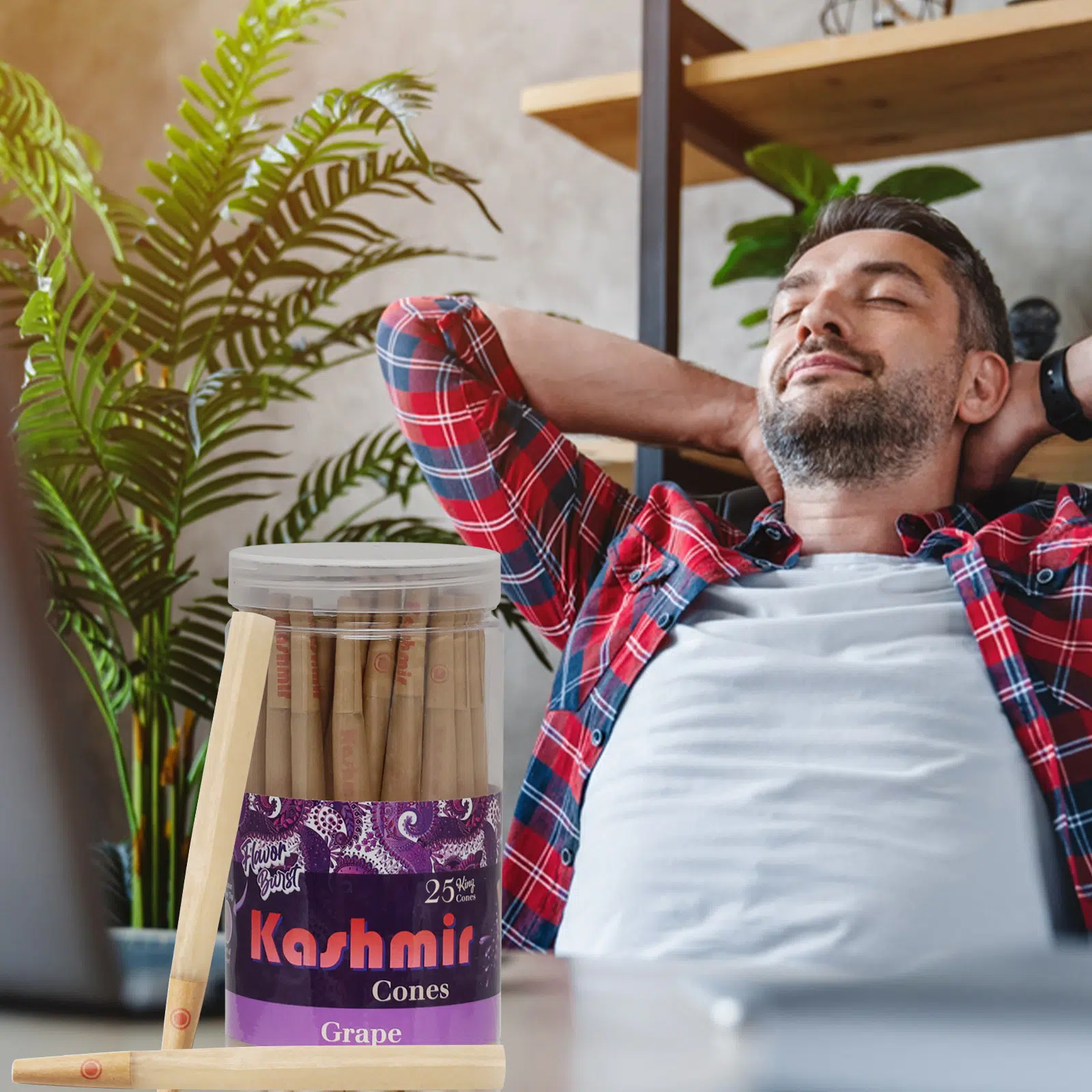 Kashmir Pre-Rolled Grape Flavored King Cones: 25CT - Image 4