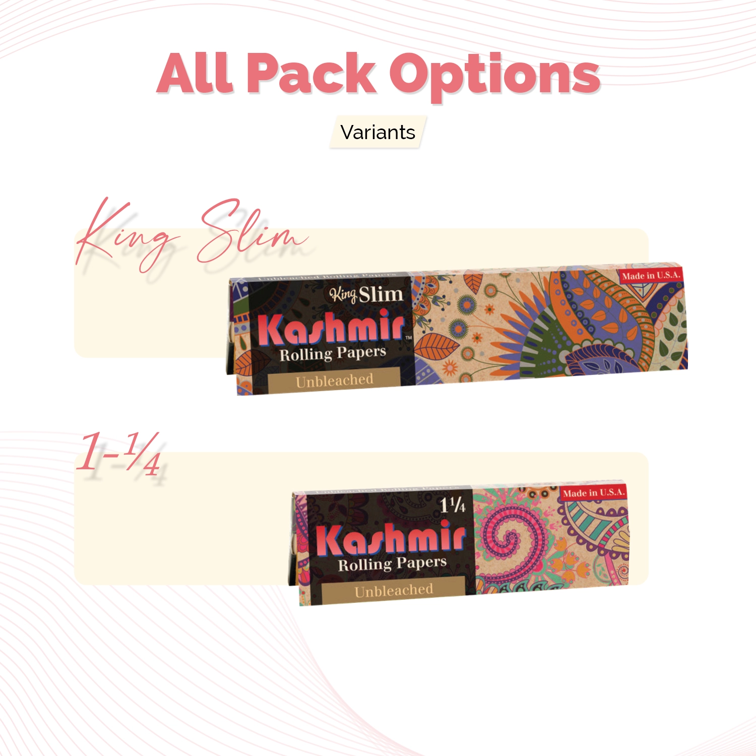 Unbleached Rolling Papers variants
