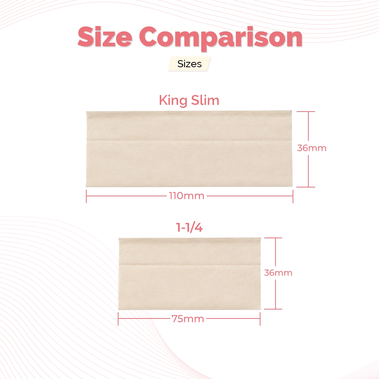 Unbleached Rolling Paper Size Comparison