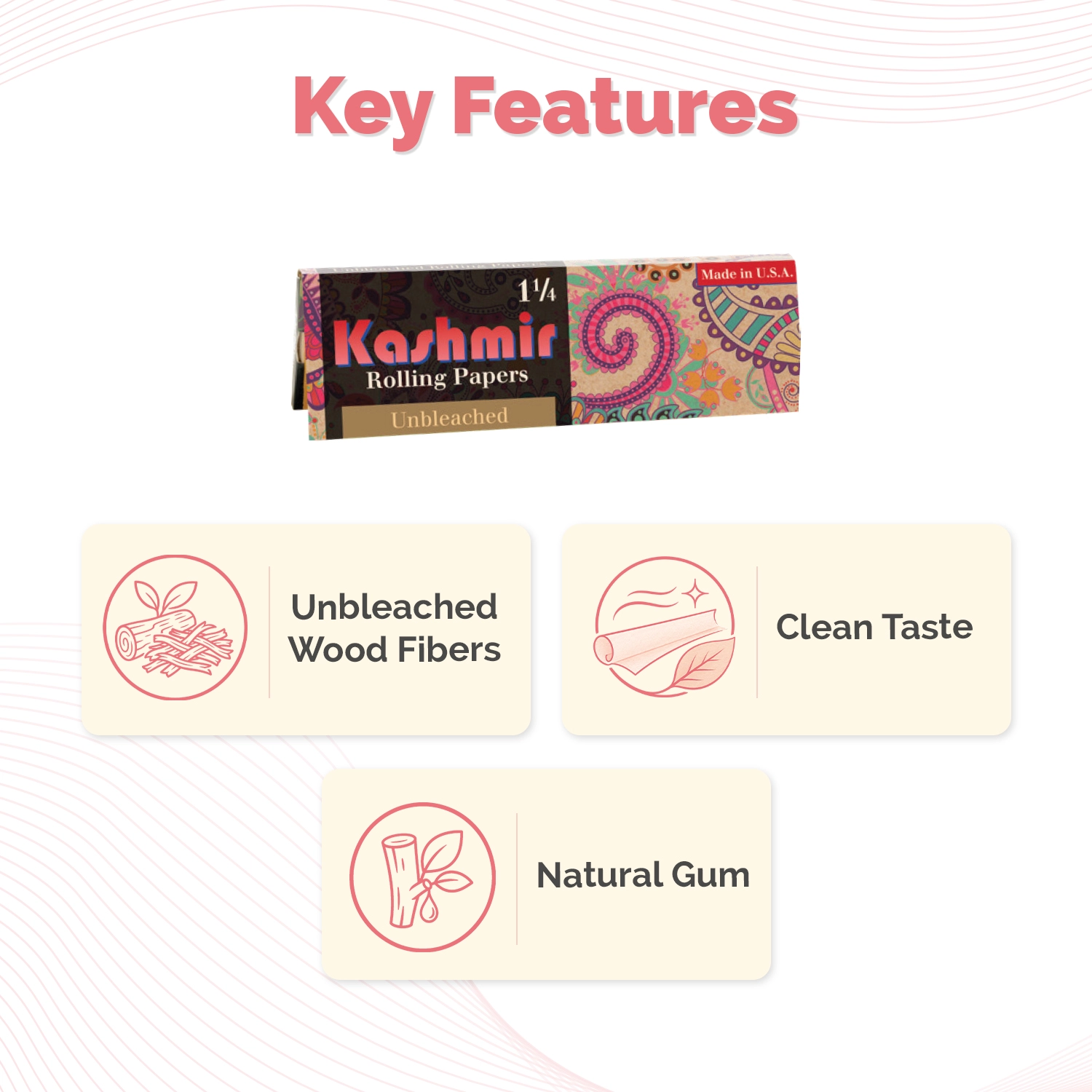 Unbleached Rolling Paper 1 1/4 Features