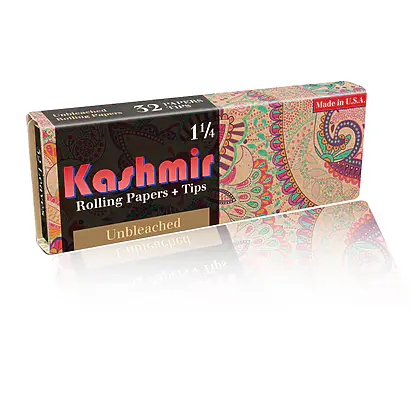 Kashmir Unbleached Rolling Papers with Filter Tips, Rolling Paper with Filter, Rolling Paper Filter Booklet