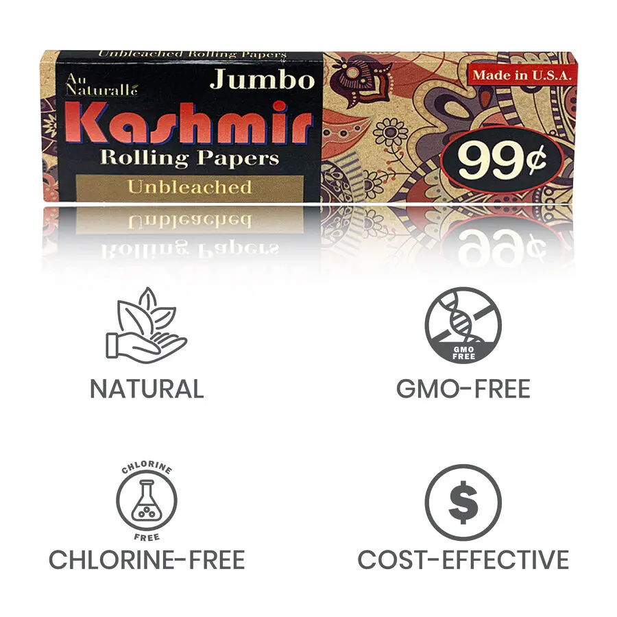 Unbleached Rolling Papers + Tips - King Slim - Image 6